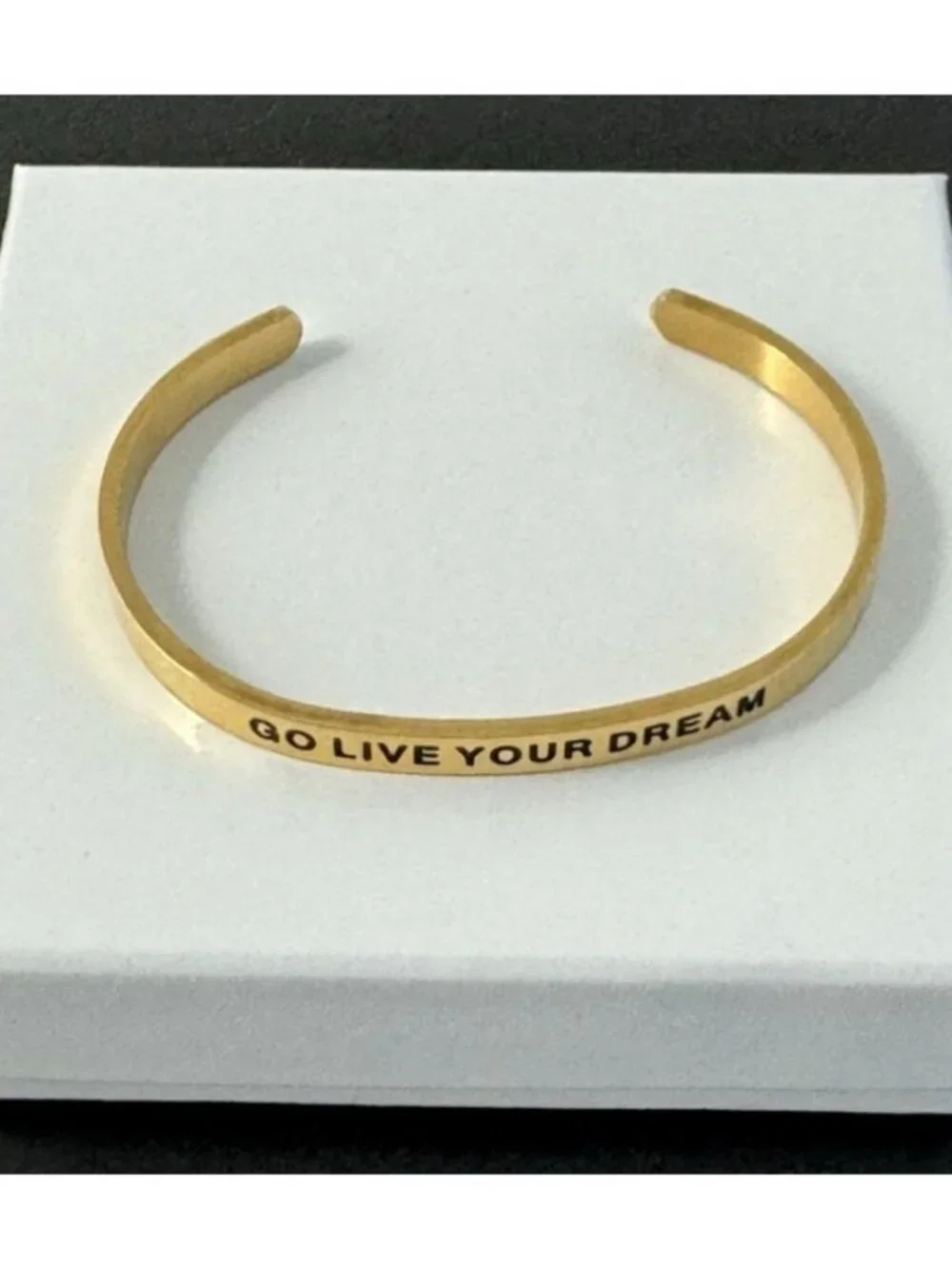 Lillian & Co Cuff Bracelet Trio Set Inspirational Metal Bangles Gold Silver